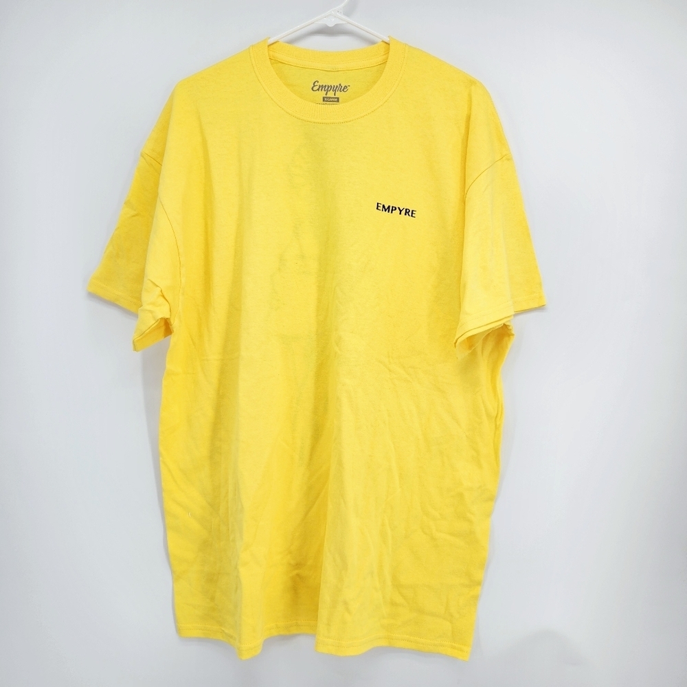 Empyre Yellow Floral Face Graphic Tee XL Men's Unisex Skate Streetwear NWOT - Picture 2 of 6